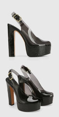Platform Cork Heeled Sandals