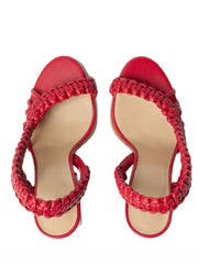 Braided Strap Square Heel Sandals