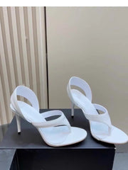 Metallic Stiletto Heeled Sandals
