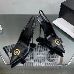 Pointed Toe Slingback Heels