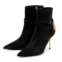 Pointed Toe High Heel Boots