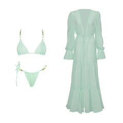 Gradient Bikini and Cover-Up Set