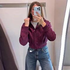 Stand Collar Ribbed Bomber Jacket