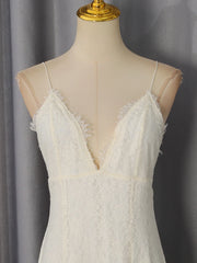 Lace Cami V-Neck Detachable Cape Sleeve Maxi Dress