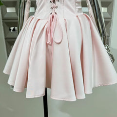 Corset Pleated A-line Strapless Mini Dress