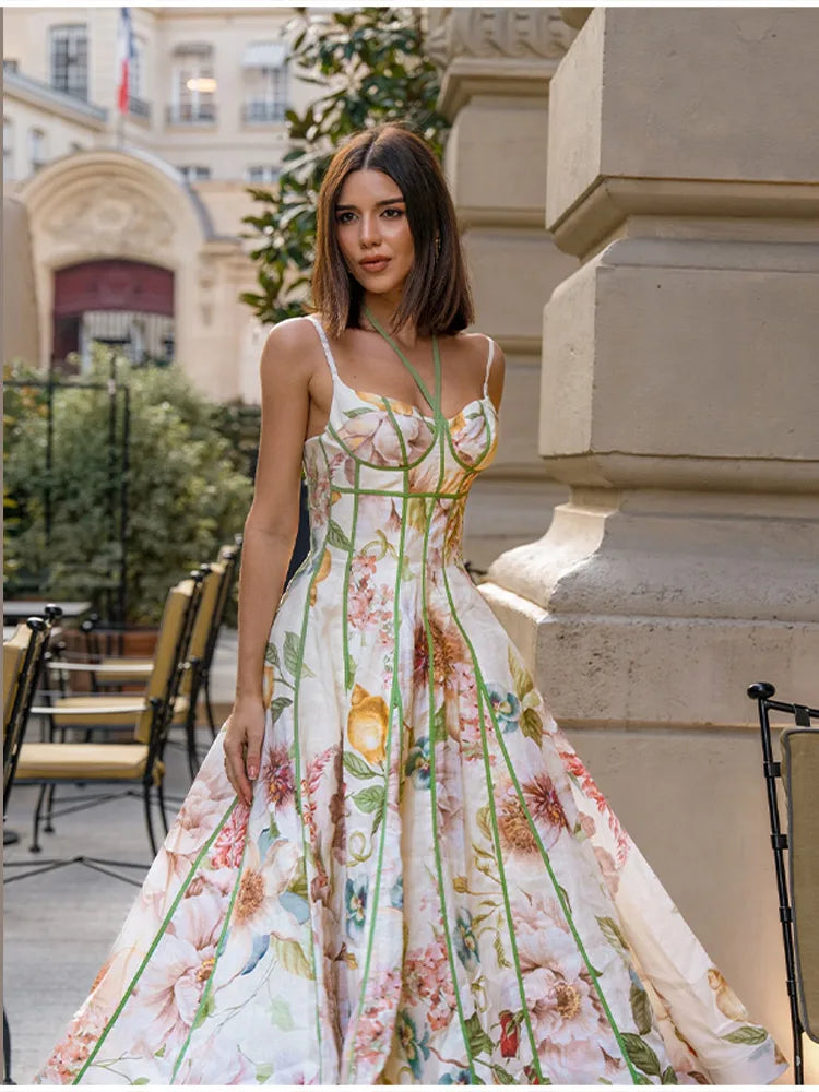 corset floral maxi dress Strappy Bustier BFBEST Women's Orange High Heel Some gold hoops and Length:Long (35 Inches)