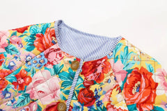 Floral Print Quilted Jacket
