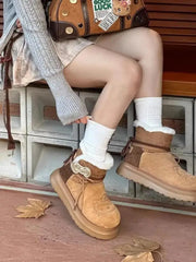 Hello Kitty Plush Lined Warm Winter Boots