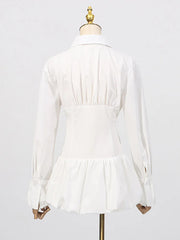 White shirt on a mannequin against a white background