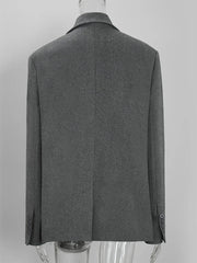 Belted Lapel Collar Blazer