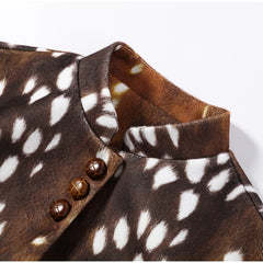 Faux Fur Spotted Print Jacket