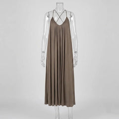 Solid Camisole Maxi Dress