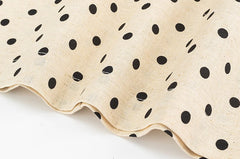 Close-up of polka dot fabric on Midi Dress