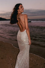 Rhinestone Strap Maxi Dress