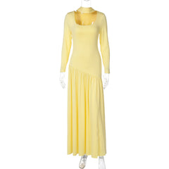 Yellow dress on a mannequin