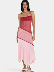 Lace Spaghetti Strap Maxi Dress side view