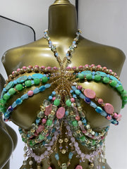 Multi-layer Beaded Body Chain Top