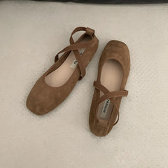 Square Toe Ballet Flats