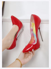16cm Patent Stiletto Heels | Pointed Toe Pumps with Tie-Dye Soles