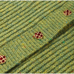 Bouclé Knit Button Front Cardigan Sweater