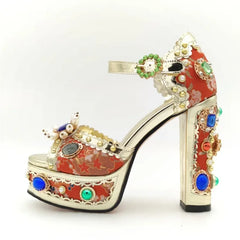 Embellished Platform Stiletto Heels