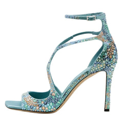 Rhinestone Ankle Strap Stilettos