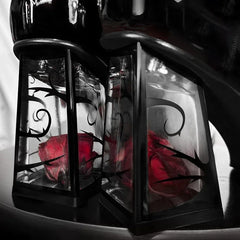 Black Rose Heeled Pumps | Gothic Mary Jane High Heels