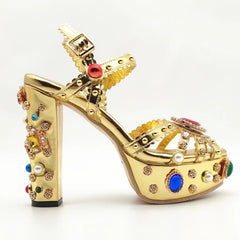 Embellished Platform Stiletto Heels
