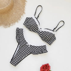 Polka Dot Bikini and Beach Pants Set