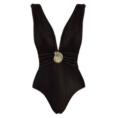 Textured Swimsuit and Wrap Skirt Set