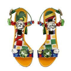 Jewelled Chunky Heel Sandals