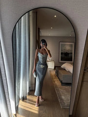 Metallic Sequin Corset Cami Top