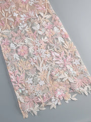 Strapless Sequin Embroidery Floral Sheath Maxi Dress