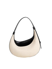 crescent bag underarm style with zip closure