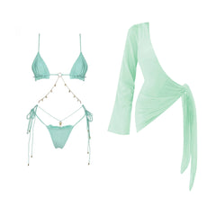 Gradient Bikini and Cover-Up Set