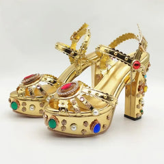 Embellished Platform Stiletto Heels