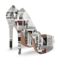 Graffiti-inspired print high-gloss Stiletto Heels