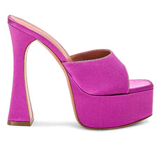 Platform Block Heel Mules