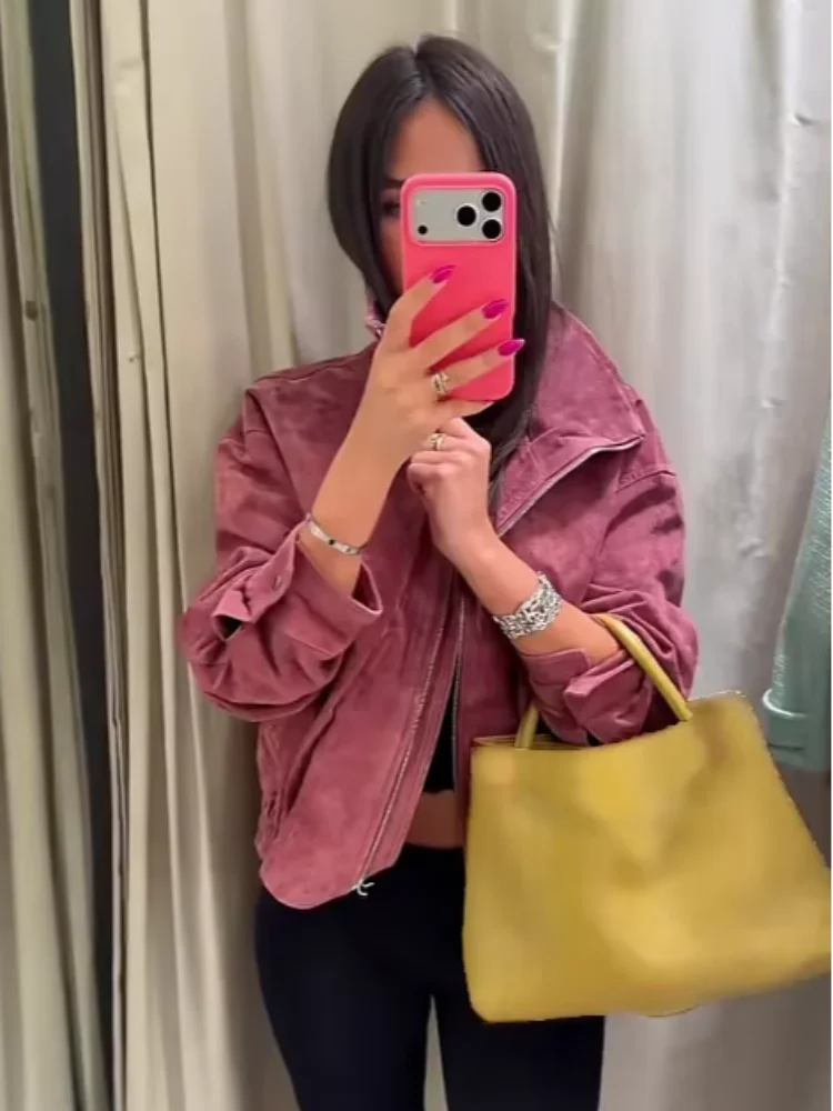 Stand Collar Cropped Jacket