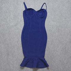 Blue dress on a gray background