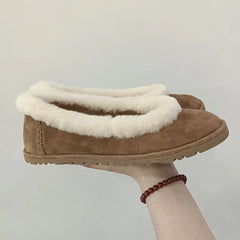 Fleece Lined Slip On Loafers