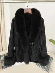 Fur Collar Shearling Jacket