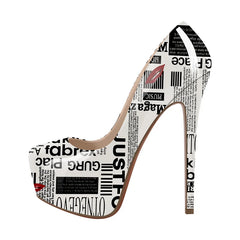 Graffiti-inspired print high-gloss Stiletto Heels