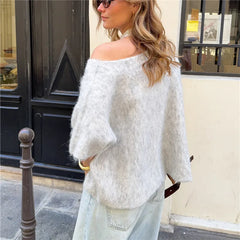 Cutout One Shoulder Knit Top