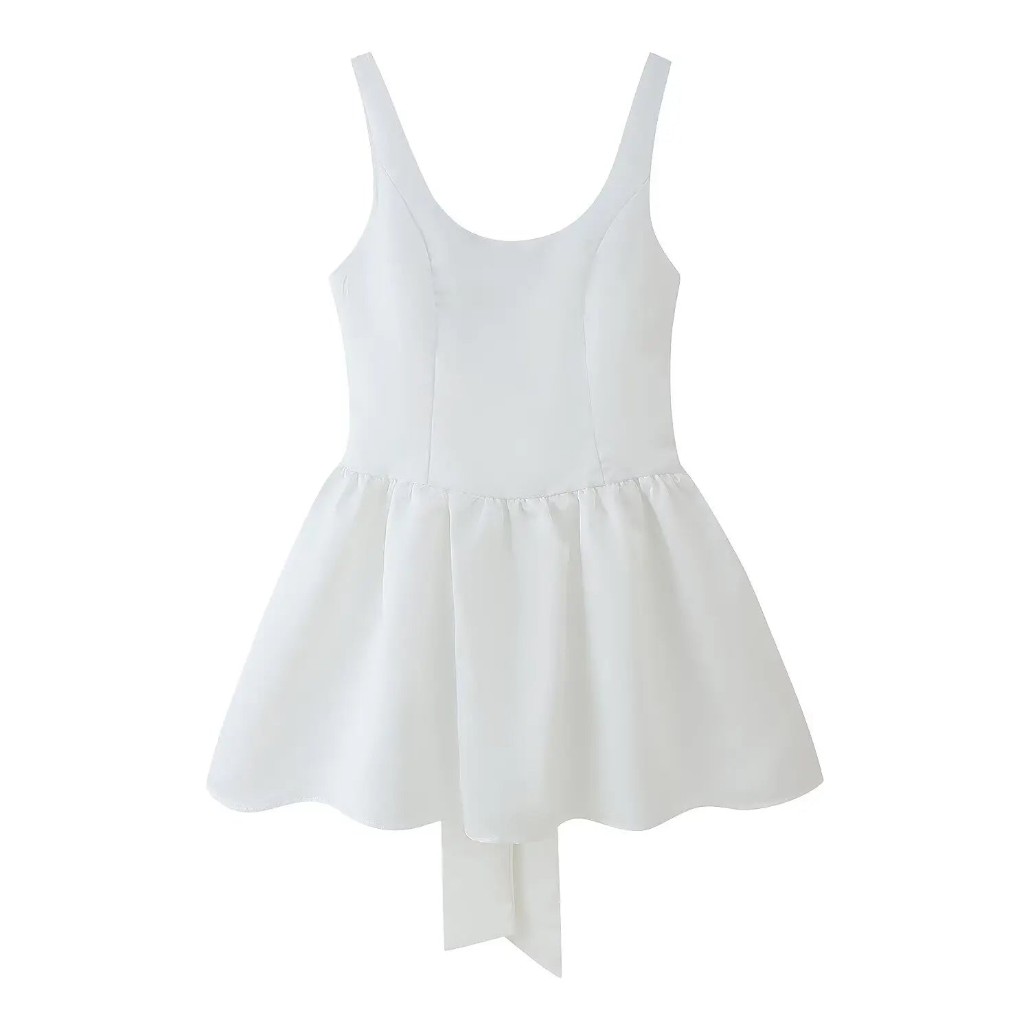 White sleeveless dress