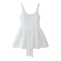 White sleeveless dress