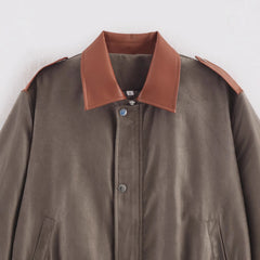 Collared Cropped Jacket - Detail View