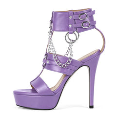 Platform Chain Ankle Strap Sandals