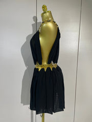 Halter Neck Grecian Style Mini Dress