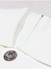 Short Sleeve Silver Button Mini Dress